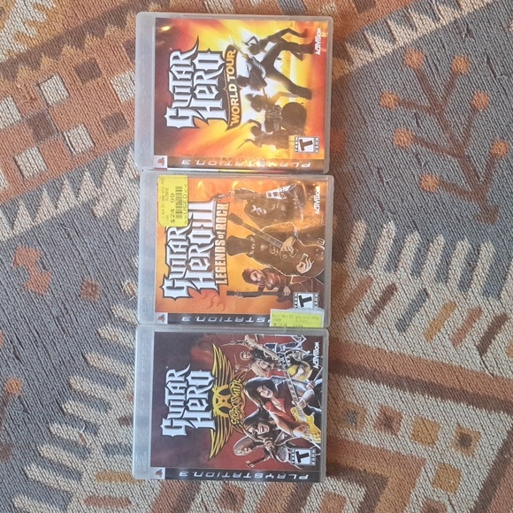 Sony Other - Sony Playstation 3 Games Guitar Hero III, Aerosmith and World Tour Bundle